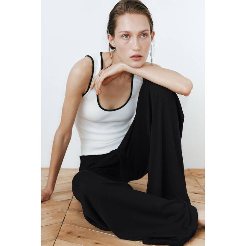 H&M Women Black Pointelle Pyjama Bottoms (XS)