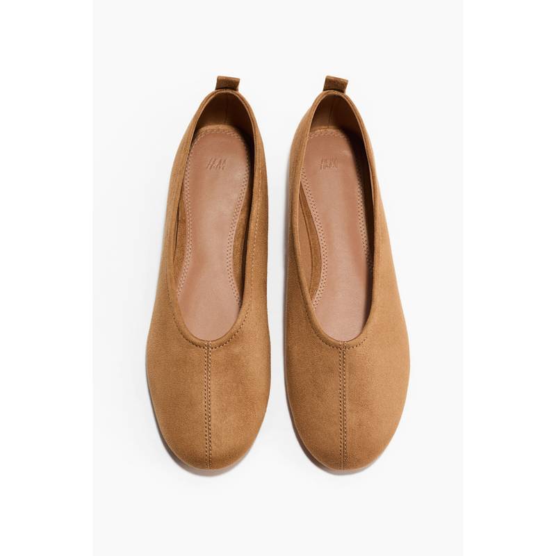 H&M Women Brown Ballet Ballerina (2) (2)