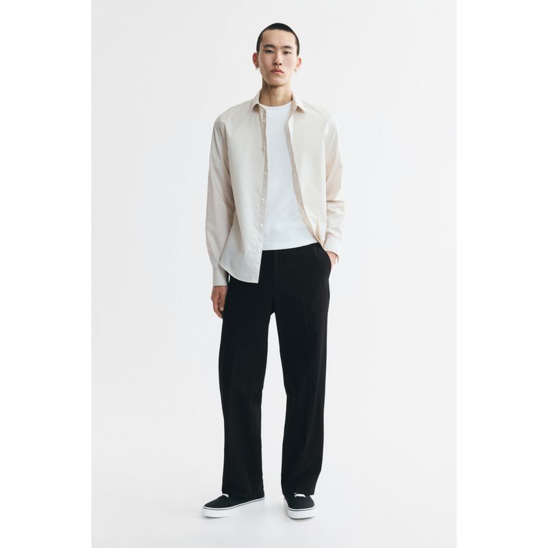H&M Men Black Relaxed Fit Trousers (M)