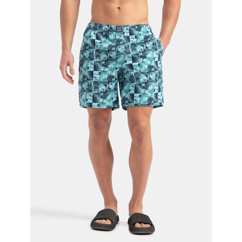 Jockey US57 Men Cotton Woven Printed Boxer Shorts - Leisure Time (M)