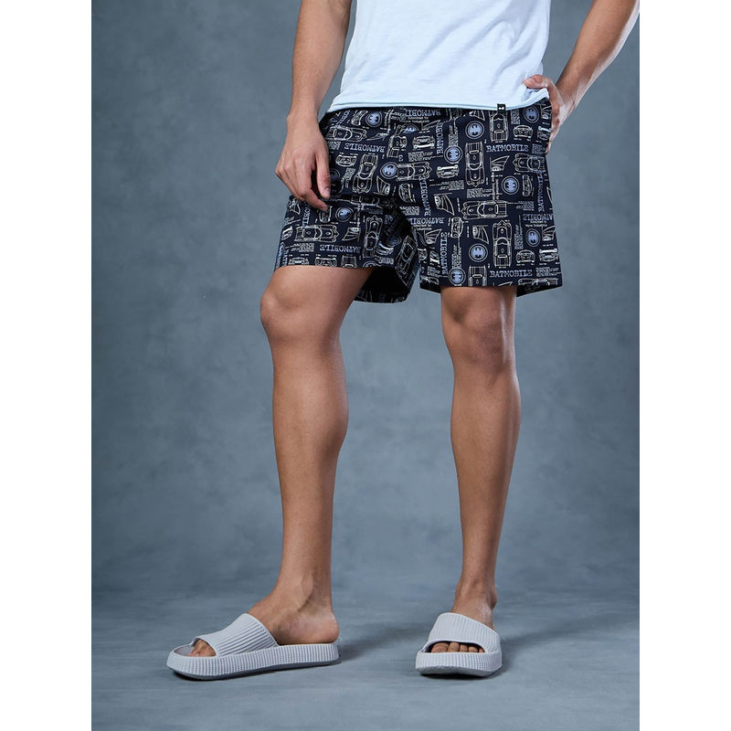 Bewakoof Official DC Men's Black Batman All Over Printed Boxers (3XL)