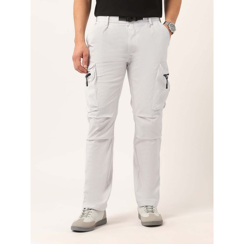 U.S. Polo Assn. Denim Co. Men Grey Solid Straight Fit Cargo (40)