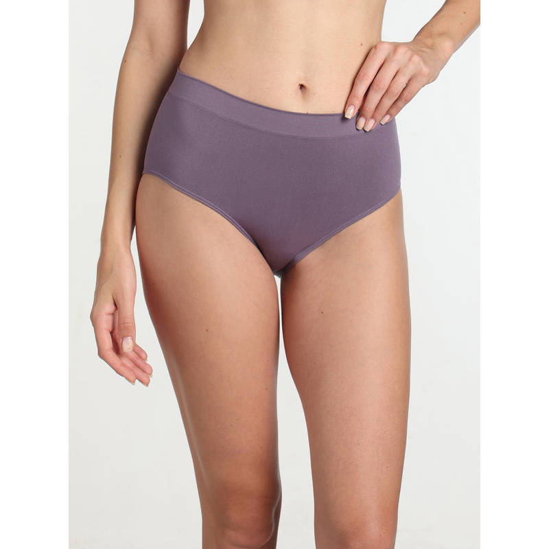 Wacoal Firm Fit High Waist Full Coverage Brief Panty - Purple (M)