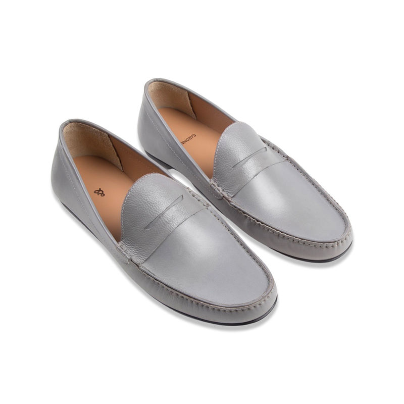 Baron&Bay Arno Solid Grey Loafers (UK 6)