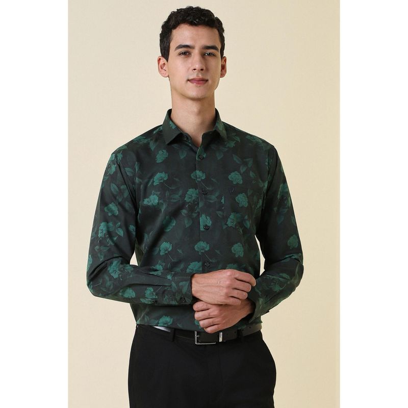 Allen Solly Men Green Full Sleeves Formal Shirt (39)