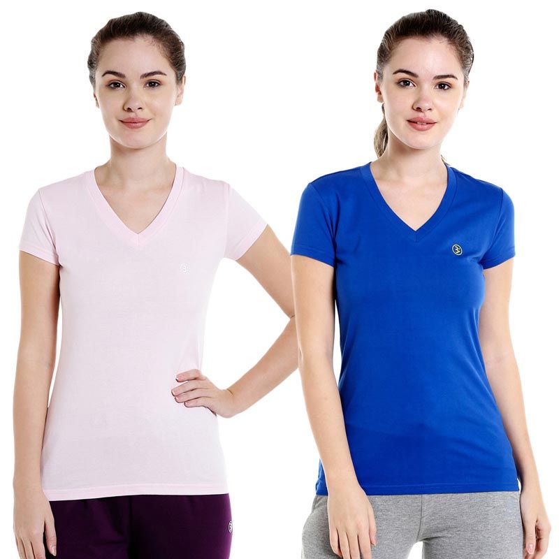 Bodycare Bodyactive Pack Of 2 Women'S Tshirt - Multi-Color (S)