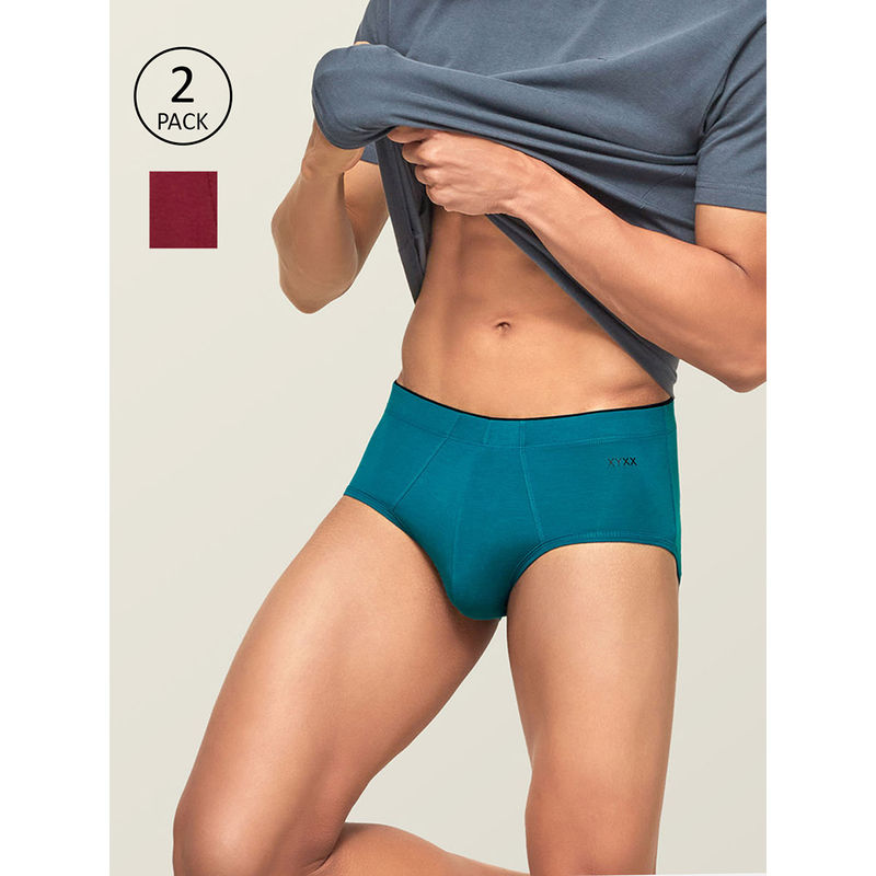 XYXX Men Intellisoft Antimicrobial Micro Modal Uno Briefs Pack Of 2 (S)