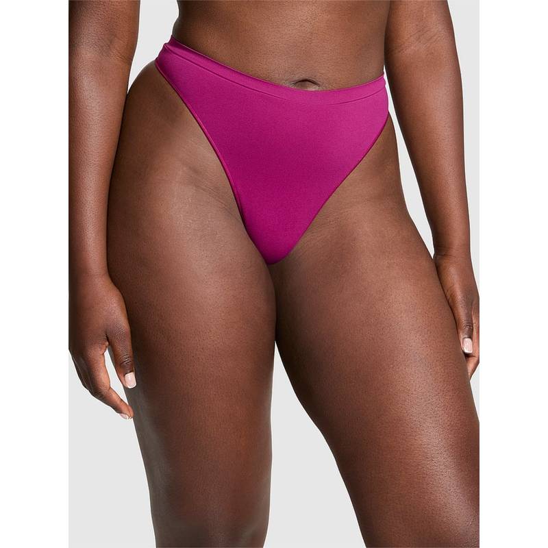 Victoria's Secret Pink Seamless High-Leg Thong Panty Purple (XS)