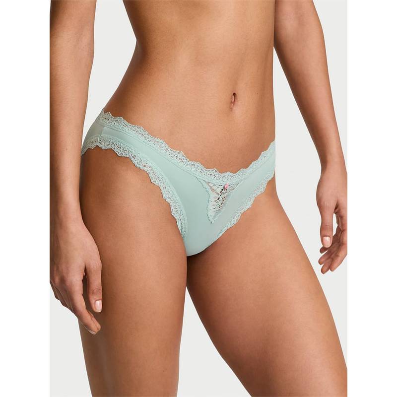 Victoria's Secret Dream Angels Lace-Trim Bikini Panty Blue (S)