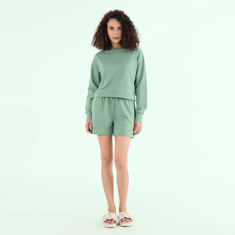 Nite Flite Giza Green Co-ord Shorts Set (XL)