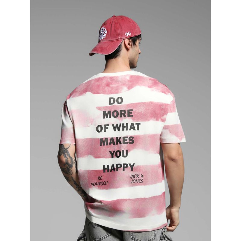 Jack & Jones Red Printed Oversized Fit T-Shirt (XL)