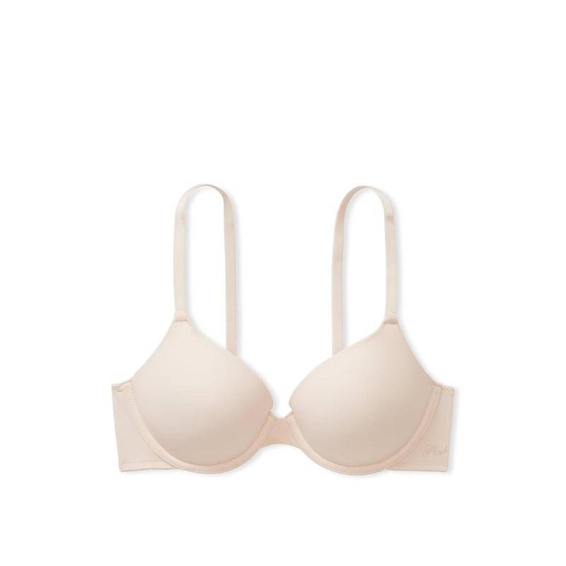 Victoria's Secret PINK WEAR Everywhere T-shirt Lightly Lined Bra Beige (38D)