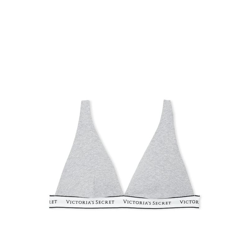 Victoria's Secret The T-shirt Wireless Cotton Plunge Bralette Grey (S)