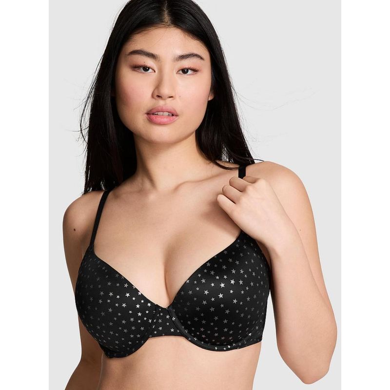 Victoria's Secret PINK WEAR Everywhere Lightly Lined T-shirt Bra Black (34A)