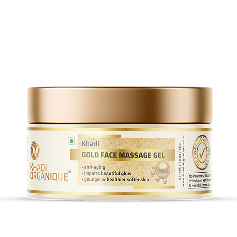 Khadi Organique Gold Face Massage Gel For Face, Makes Skin Glow And
