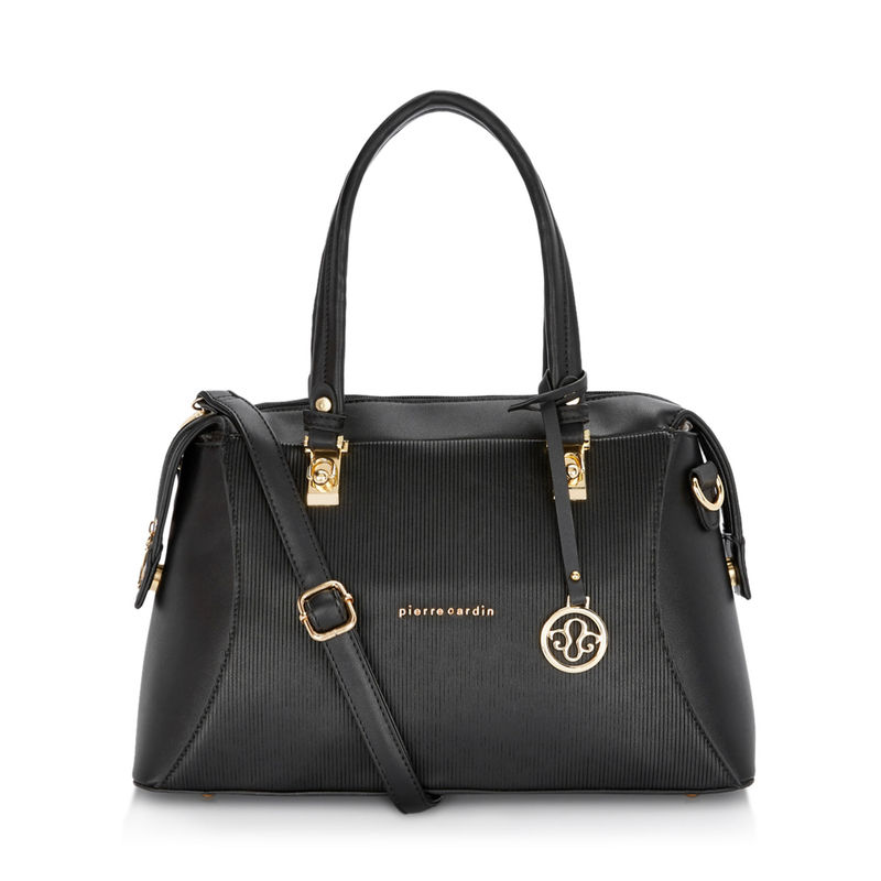 Pierre Cardin Bags Black Solid Satchel Handbag: Buy Pierre Cardin Bags ...