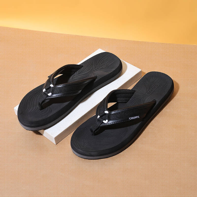 Chupps Women Petel Black Casual Flipflops (UK 5)