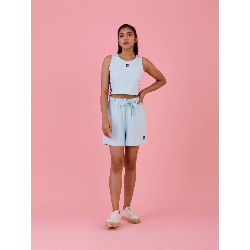 Muvazo Cool Off Crop Tank Blue (XS)