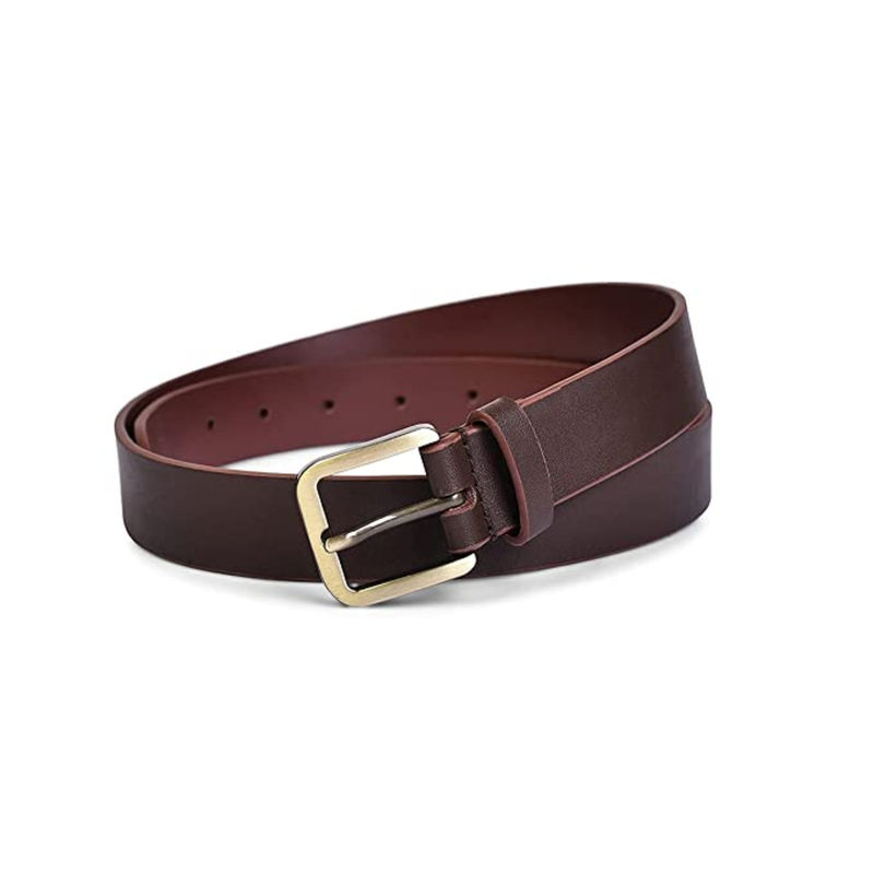 BELWABA Vegan Leather Chocolate Brown Womens Belt (32)
