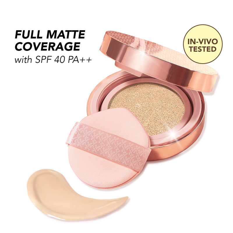 Kay Beauty Full Coverage Cloud Cushion Foundation with in-vivo tested SPF 40 PA ++ - 120Y Light