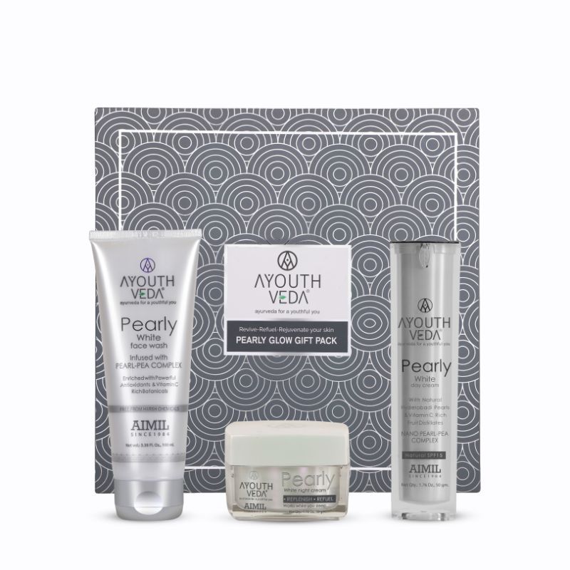 Buy Ayouthveda Pearly Glow Gift Pack, With Face Wash, Day & Night Cream