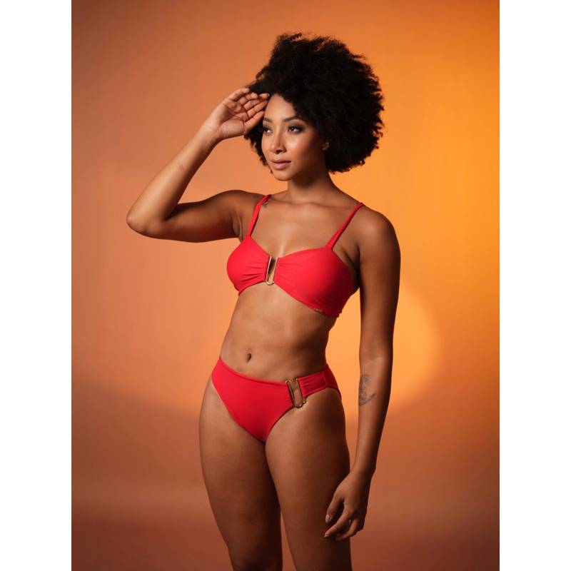 Mystelle Cherry U-Hardware Bikini Top & Bottom (Set of 2) (S)