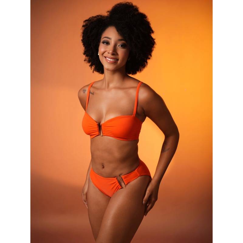 Mystelle Orange Top with Bottoms U Hardware (Set of 2) (S)