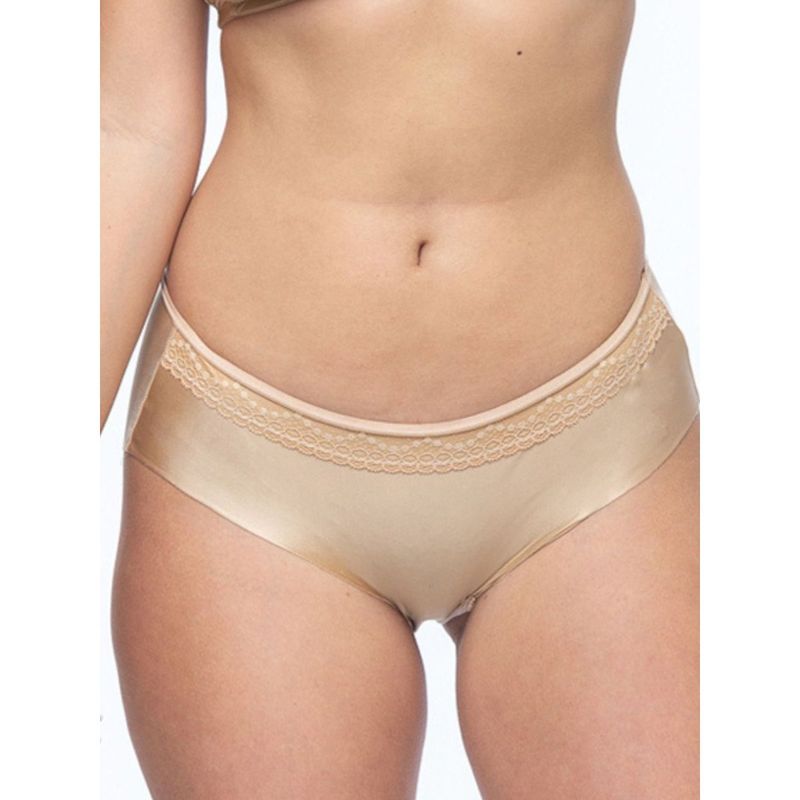 Curwish Beautiful Basics Seamless Panty Pack Blue and Nude (Pack of 2) (S)