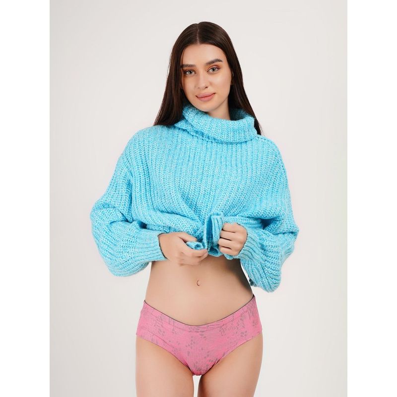 Curwish Beautiful Basics Seamless Panty Pack Dusky Pink and Leopord (Pack of 2) (S)