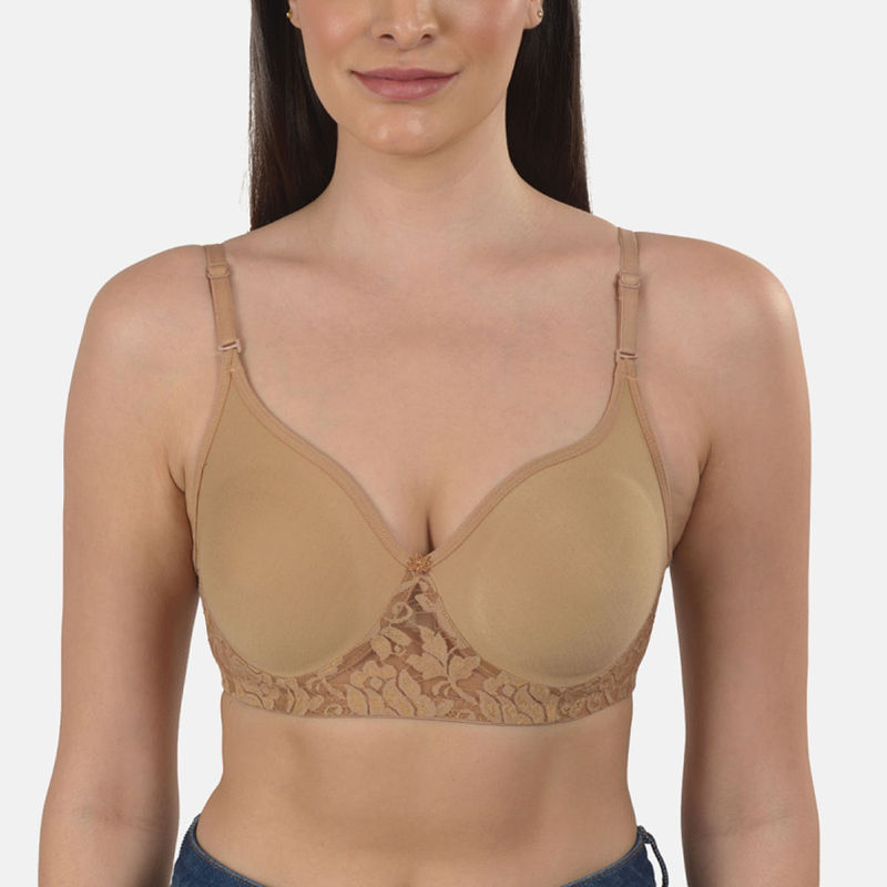 Mod & Shy Women Solid Non Padded T-Shirt Bra - Brown (32C)