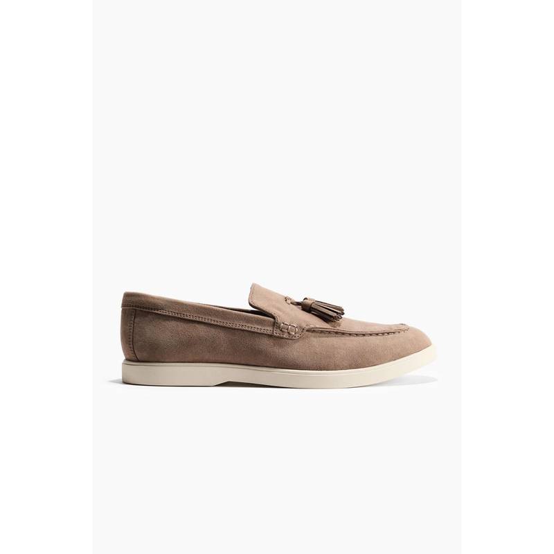 H&M Men Beige Tasseled Loafers (UK 8)