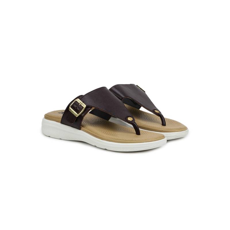 Zoom Shoes Women Brown Leather Sandals (EURO 38)