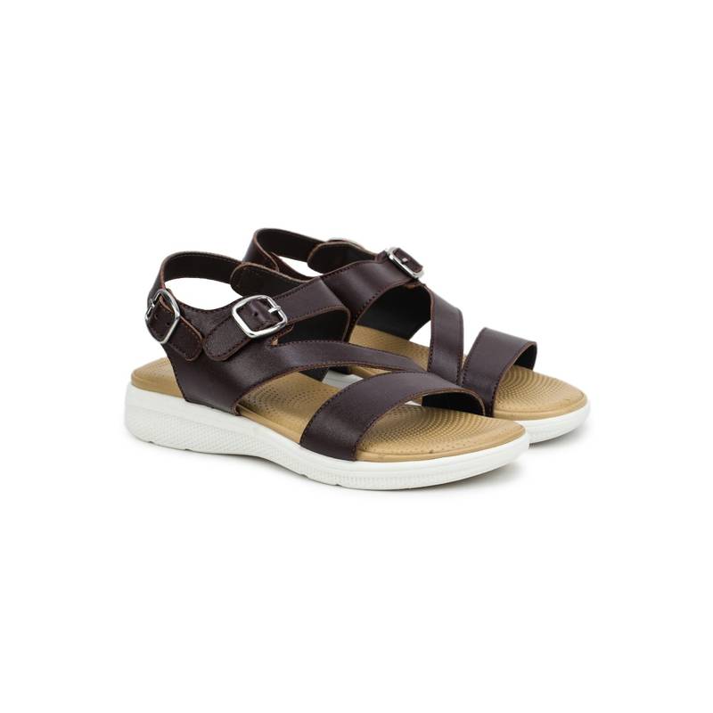 Zoom Shoes Women Brown Leather Sandals (EURO 38)
