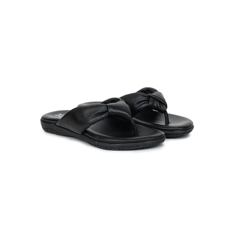 Zoom Shoes Women Black Leather Sandals (EURO 36)
