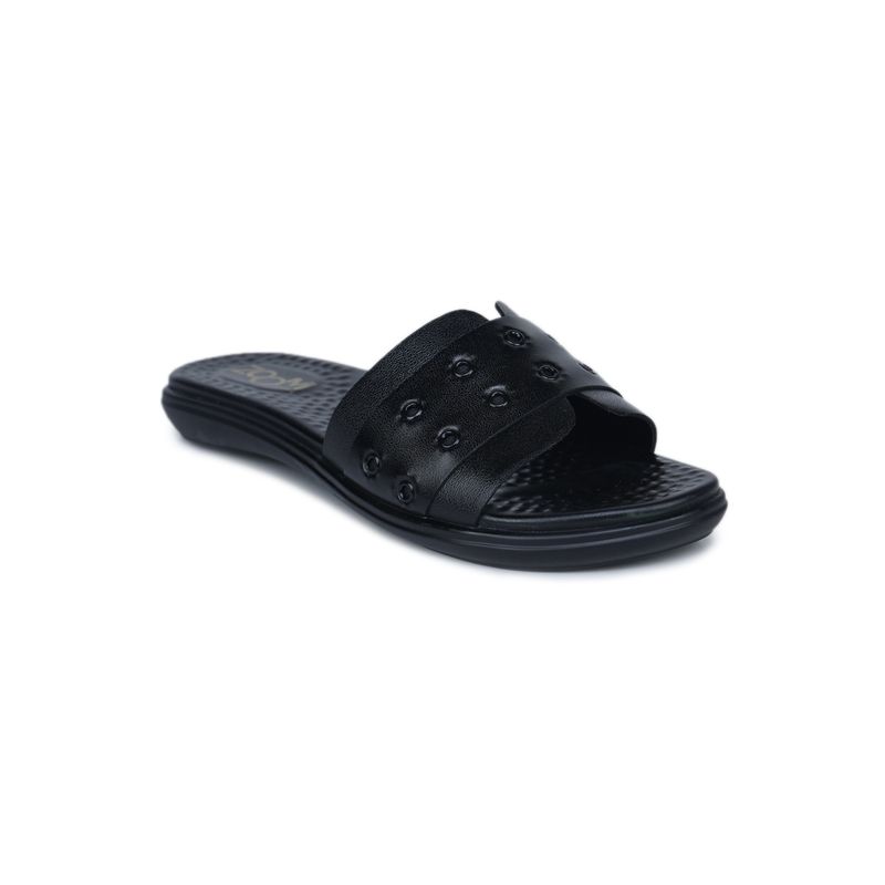 Zoom Shoes Women Black Leather Flats (EURO 36)