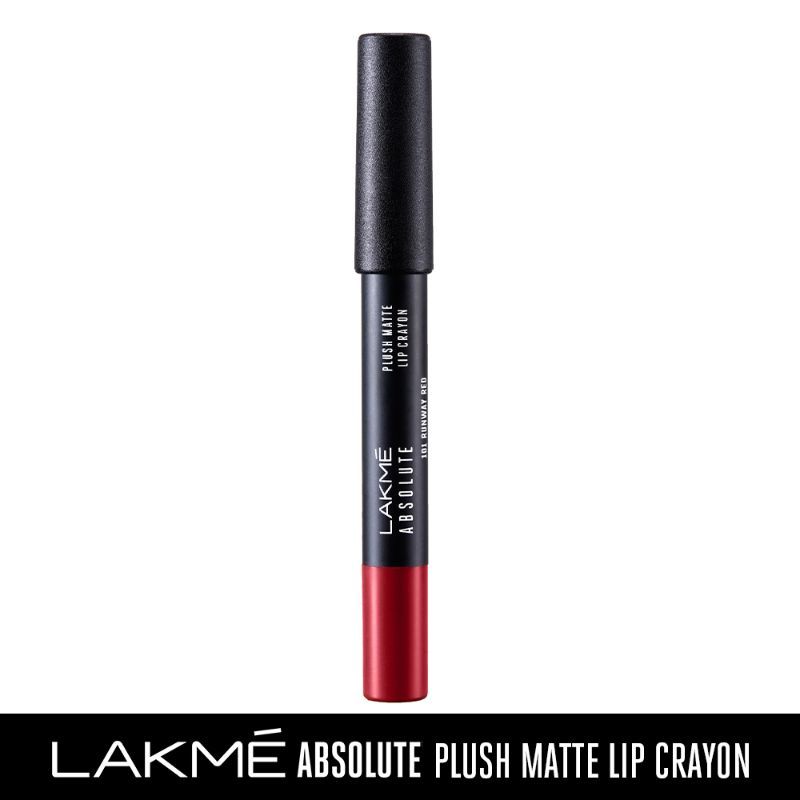 Lakme Absolute Plush Matte Lip Crayon - 101 Runway Red