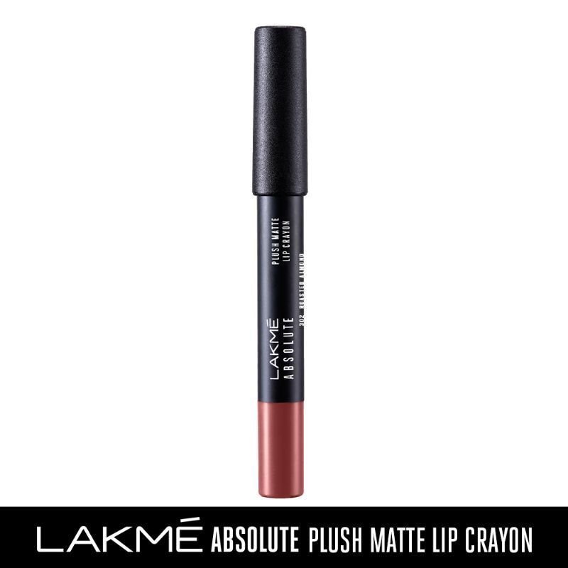 Lakme Absolute Plush Matte Lip Crayon - 302 Roasted Almond