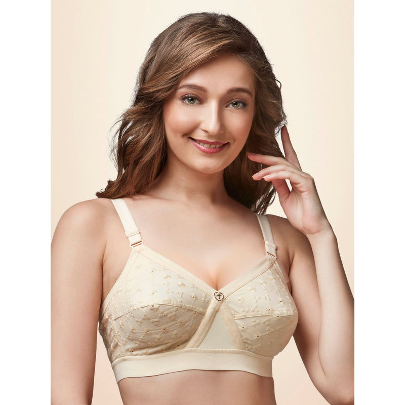 Trylo Krutika Chiken Chicken Cotton Opulent Full Cup Bra - Nude (36F)