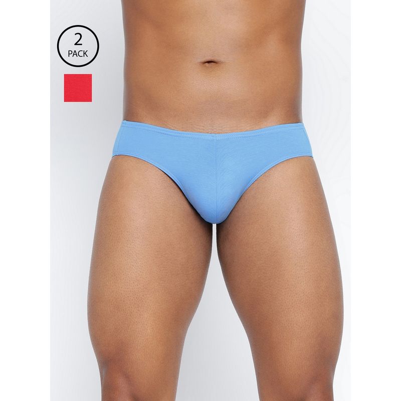 BASIICS by La Intimo Men Multi Color Cotton Ultra (Pack of 2) (2XL)