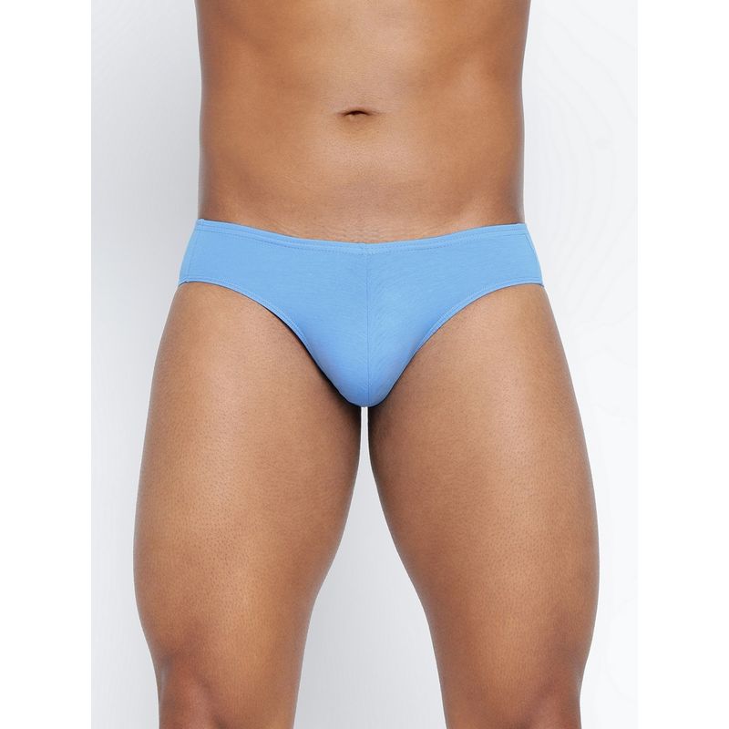 BASIICS by La Intimo Men Blue Cotton Ultra (S)