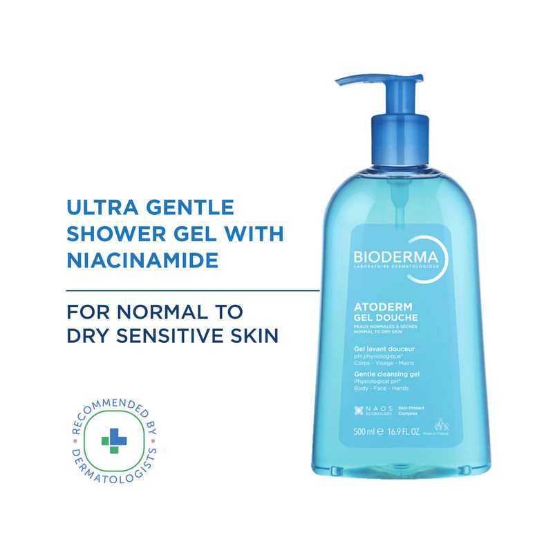 Atoderm Gel Douche Ultra Gentle Cleansing Gel With Niacinamide For 24H Hydration