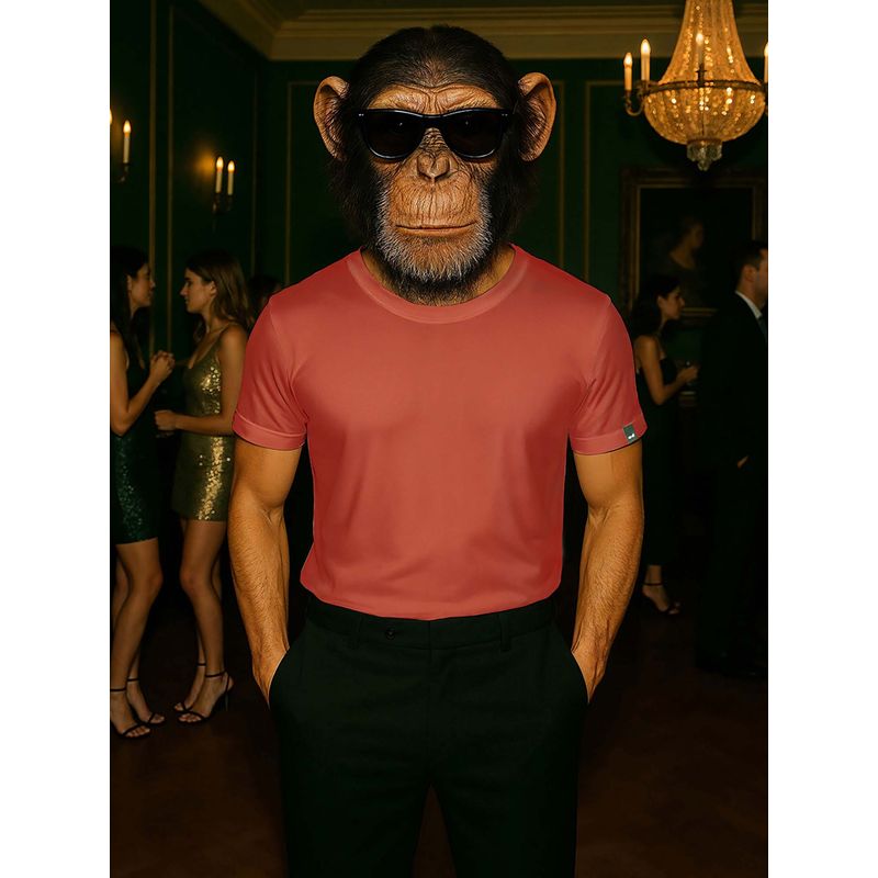 Party Animal by Bewakoof Men's Cinnabar Red T-shirt (L)