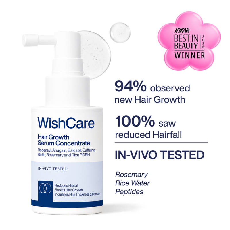 Wishcare Hair Growth Serum Concentrate with Redensyl & Rosemary - In-Vivo Tested - Controls Hairfall