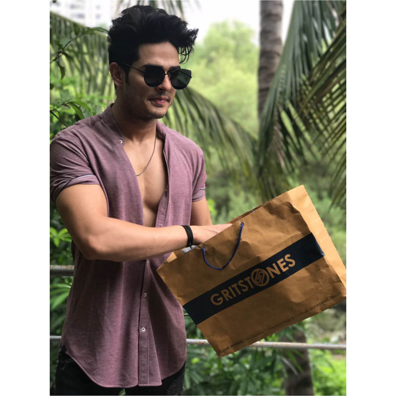 GRITSTONES Men Pink Half Sleeve Collar Knitted Shirt (S)