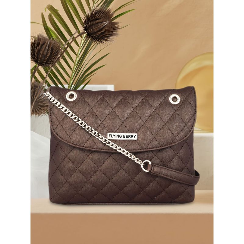FLYING BERRY Womens Brown Sling Bag
