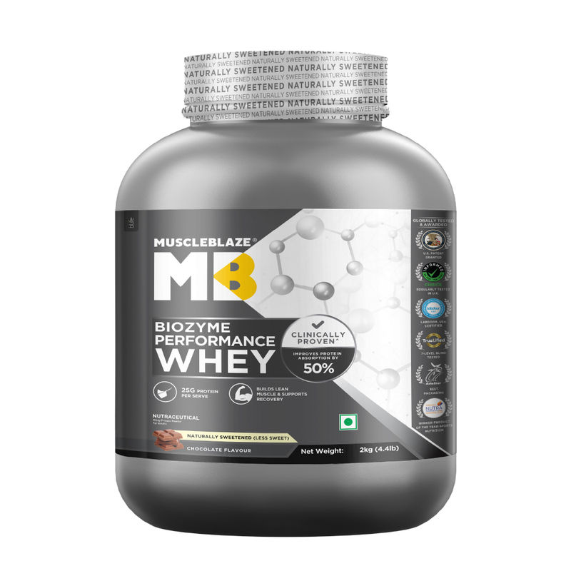 MuscleBlaze Biozyme Performance Whey Protein Powder - Chocolate