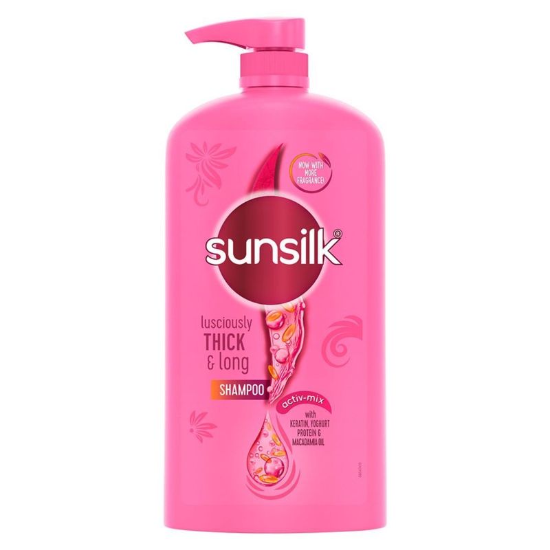 Sunsilk Lusciously Thick & Long Shampoo with Keratin Yoghurt Protein & Macademia Oil Paraben-Free