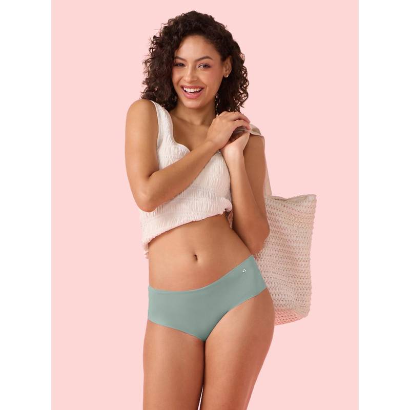 Enamor All Day Comfort Mid Waist Hipster Panty Women Green (S)