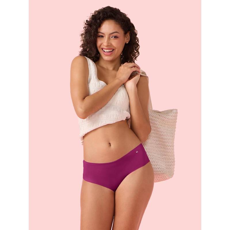 Enamor All Day Comfort Mid Waist Hipster Panty Women Magenta (M)