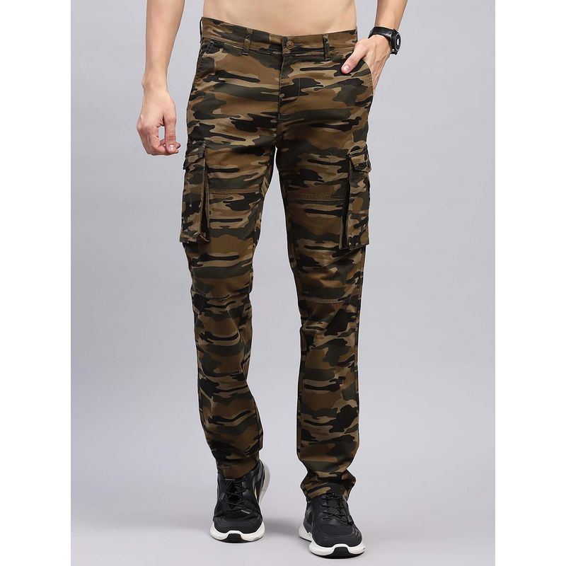 Monte Carlo Men Printed Khaki Cargo (34)
